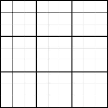 Blank Sudoku Grid for Download and Printing   Puzzle Stream