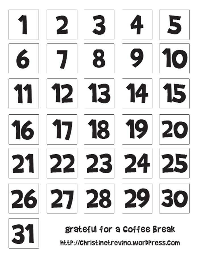 Printable Numbers For Calendars | Calendar | Pinterest | Calendar 