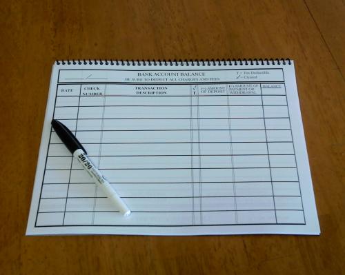 Large Print Check Register Printable | budgeting | Pinterest 