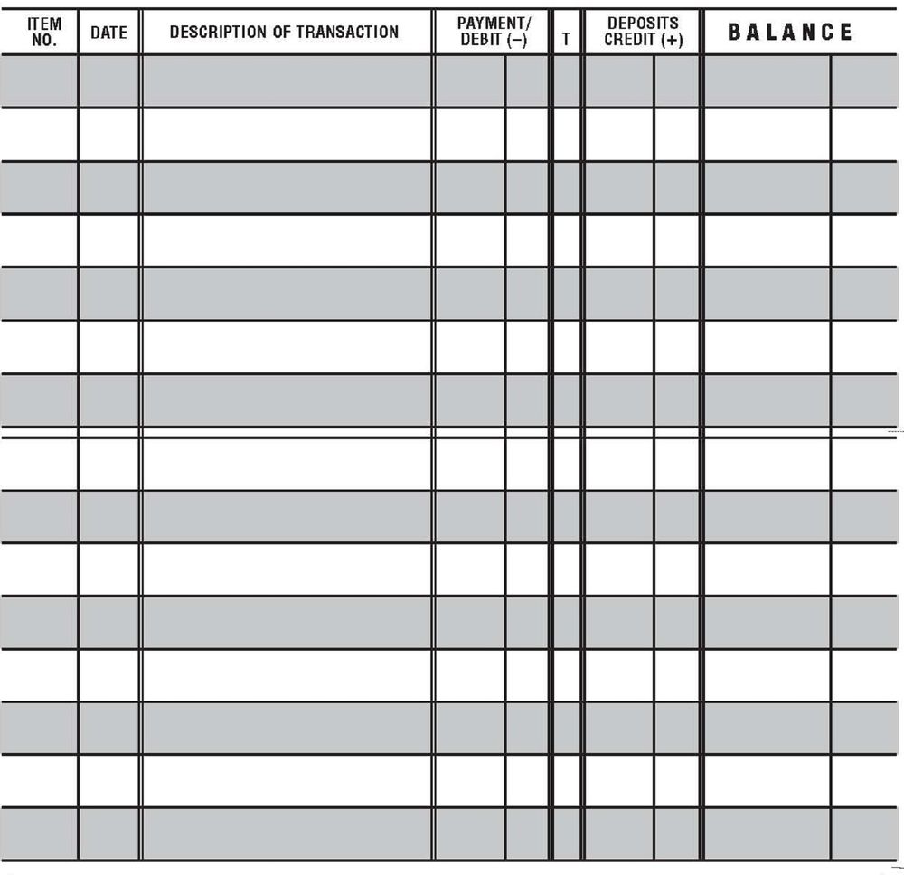 checkbook transaction register printable