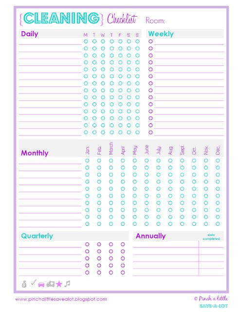 The Best Free Printable Cleaning Checklists | DIY Ideas 