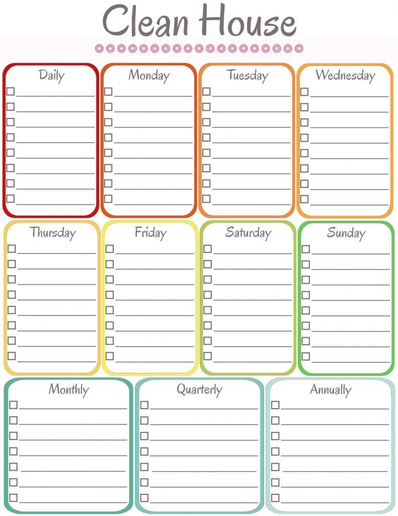 Find Your Favorite Printable Cleaning Schedule | For the Home 