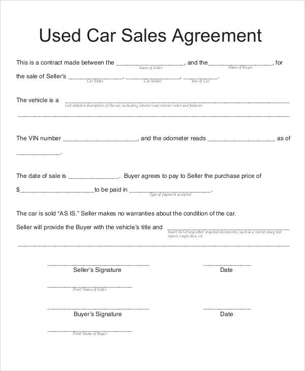 Car Sale Agreement | gtld world congress