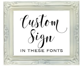 Printable Custom Signs shop fresh