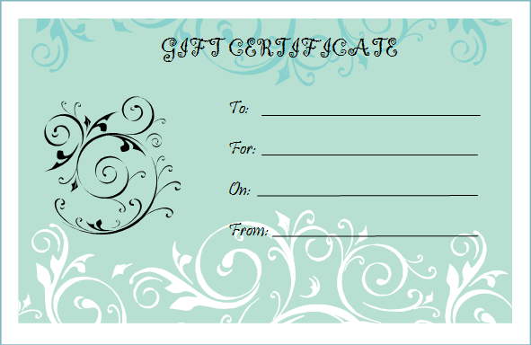 gift certificates templates | Free printable gift certificate 