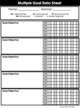 FREE Special Education Data Sheets (editable) | Data Chart 