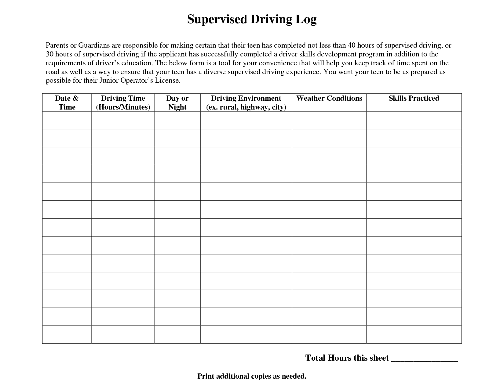 Printable Log Sheets | Trucklogger