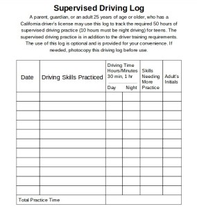 Printable Driver Log Sheets shop fresh