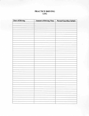 Printable Driving Log   Fill Online, Printable, Fillable, Blank 