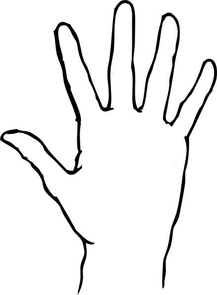 Hand Outline Printable Group with 39+ items