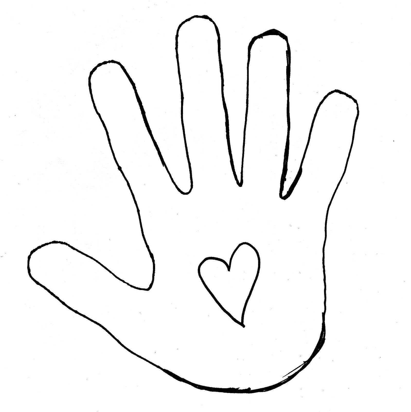 Hand Outline Template Printable | Clipart Panda   Free Clipart Images