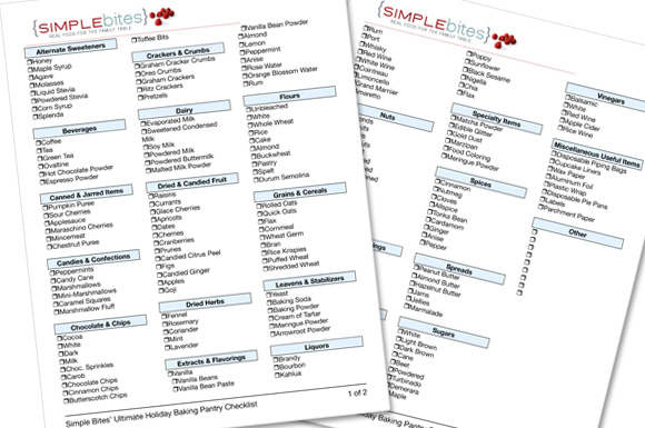 A Printable Holiday Baking Pantry Checklist   At Home with Kim Vallee