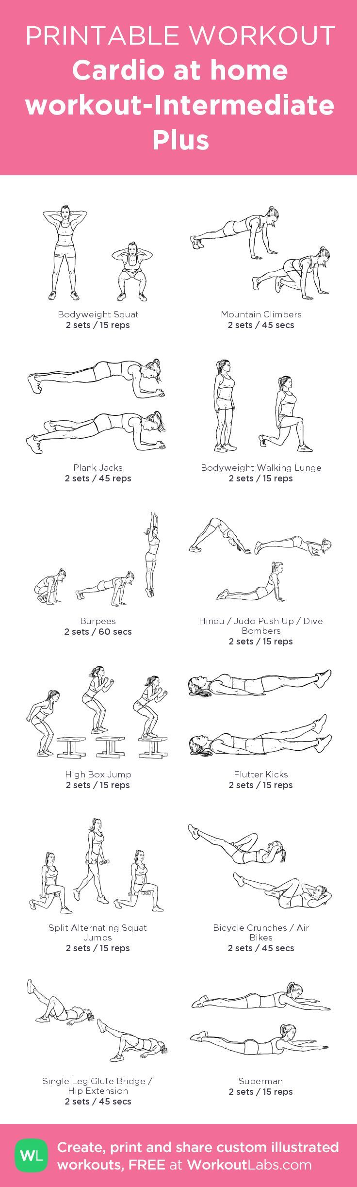 Home Workout for Beginner: my custom printable workout by 