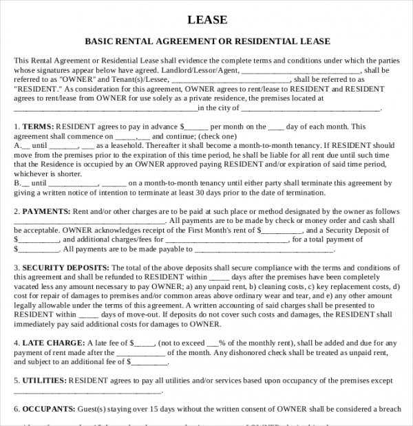 Printable Rental Agreement   13+ Free Word, PDF Documents download 