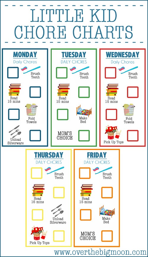 Free Printable Chore Charts for Kids | Free Chore Charts for Kids 