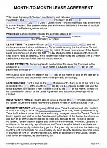 Free Printable Rental Lease Agreement Templates | PDF & Word Free Printable Rental Lease Agreement Templates | PDF & Word