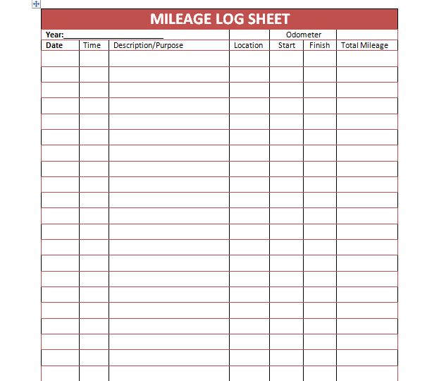 Free Printable Mileage Logs