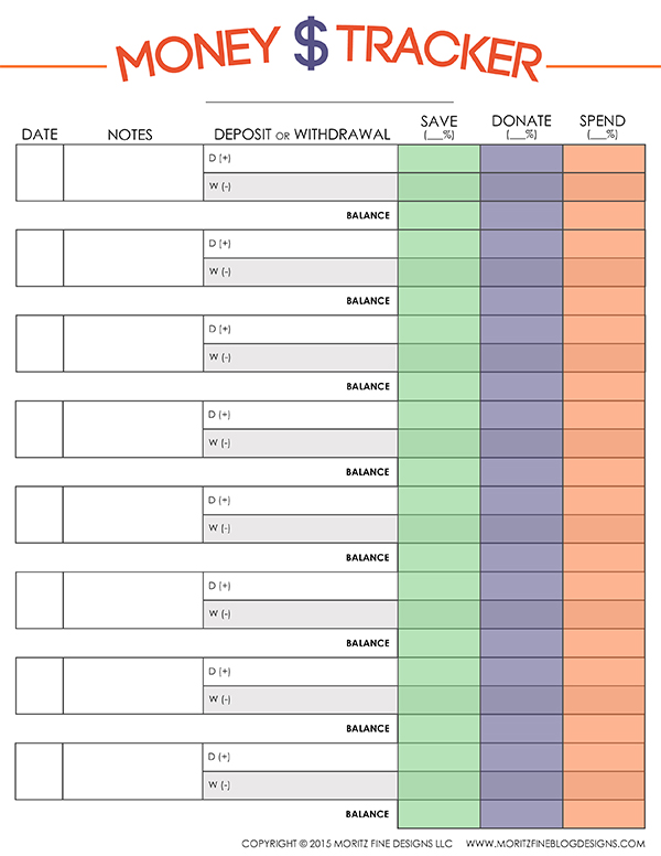 animal expense tracker printable