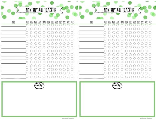 Free Printable Monthly Bill Payment Tracker: Organize Your Bills