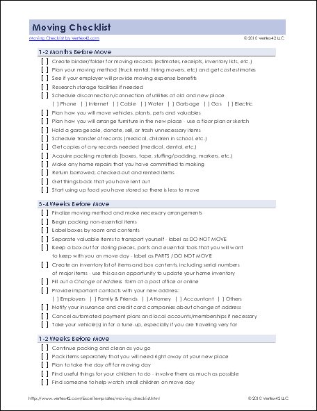 Move Planner Printables to Help Make Your Move Easier