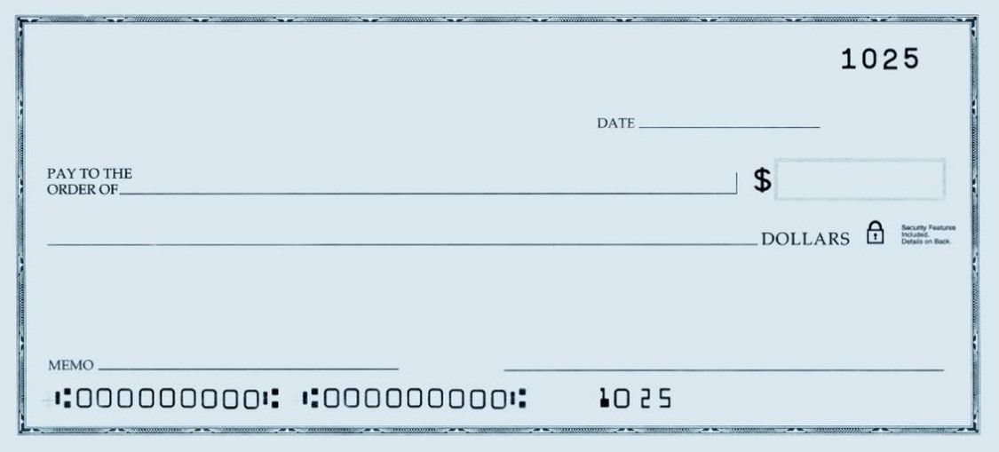 Printable Personal Blank Check Template | Check Blank Check Blank 