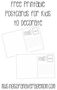 30+ Free Printable Postcard Template For Kids Gallery