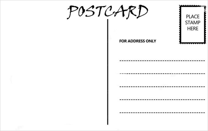 Standard Postcard Template Awesome Postcard Template Free Download 