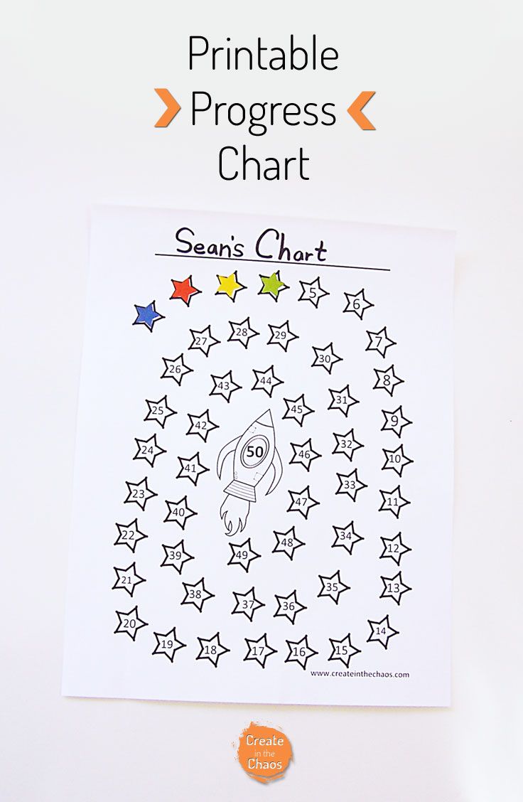 Printable Progress Chart | Do It Yourself Today | Pinterest 