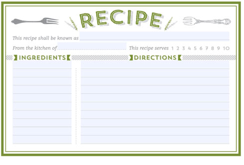 300+ Free Printable Recipe Cards