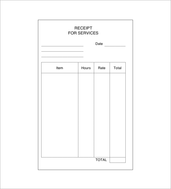 Hoover Receipts | Free Printable Service Invoice Template   PDF 