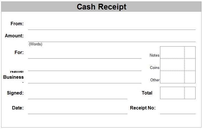 Free Receipt Template | Rent Receipt and Cash Receipt Forms