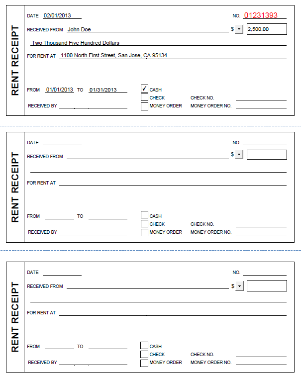 free printable rent receipt template printable rent receipt in pdf 