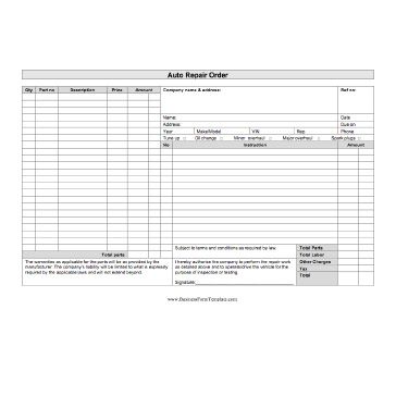 repair orders forms   Demire.agdiffusion.com