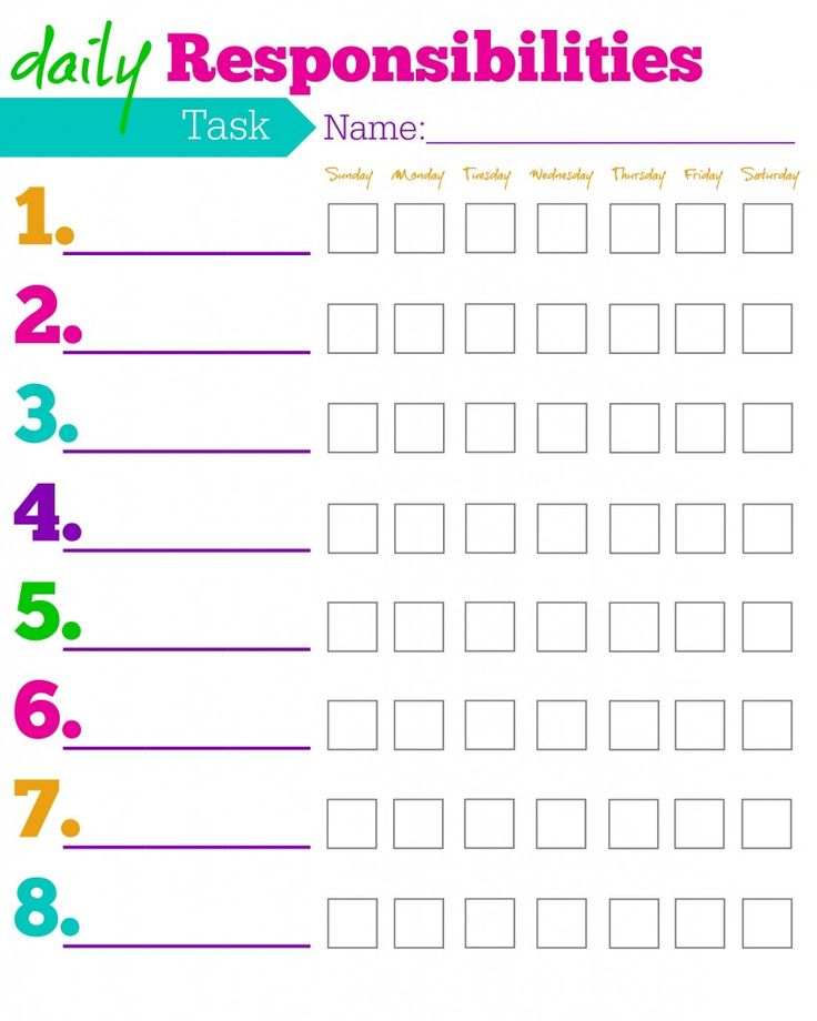 chore chart template