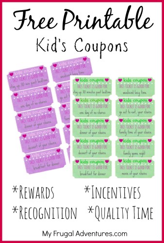 Free Printable Reward Tickets for Kids