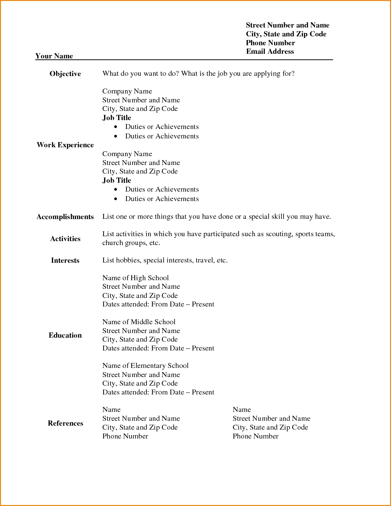 Free Sample Resume Formats Fancy Templates 5   tjfs journal.org