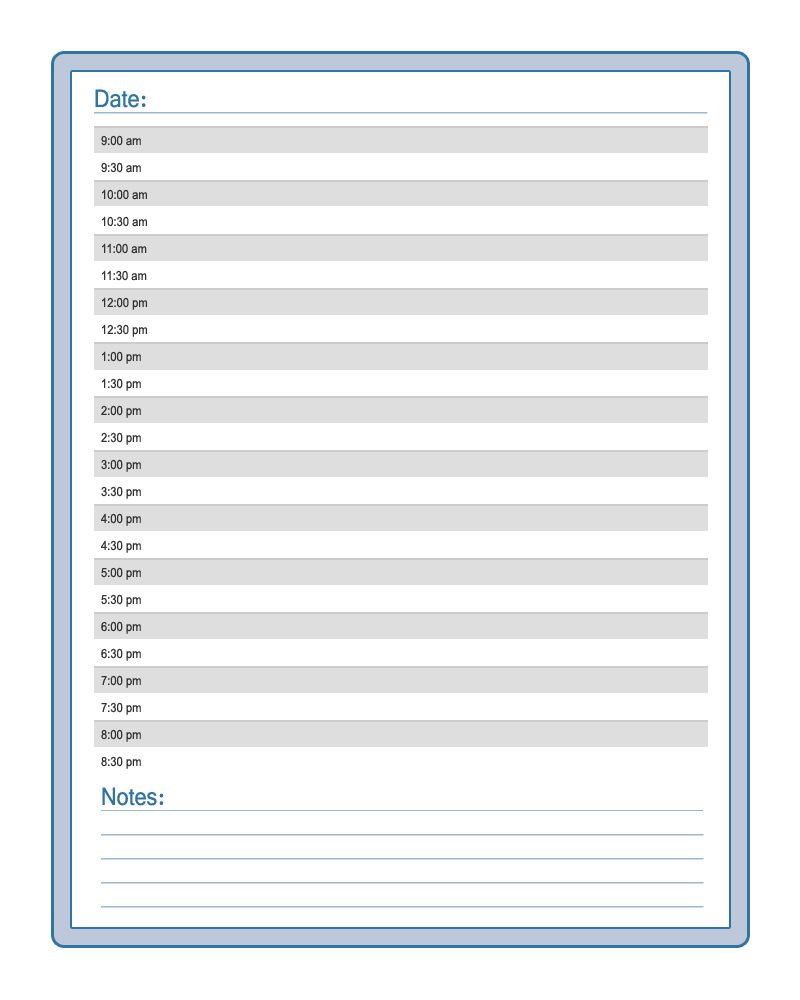 Free Printable Blank Daily Calendar | Printable Forms | possible 