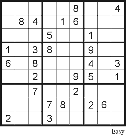 100 Free Printable Sudoku Puzzles