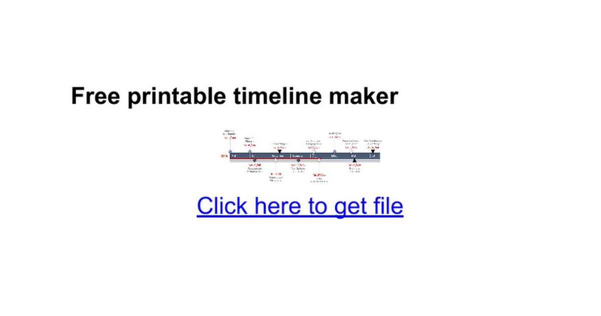 Free printable timeline maker   Google Docs