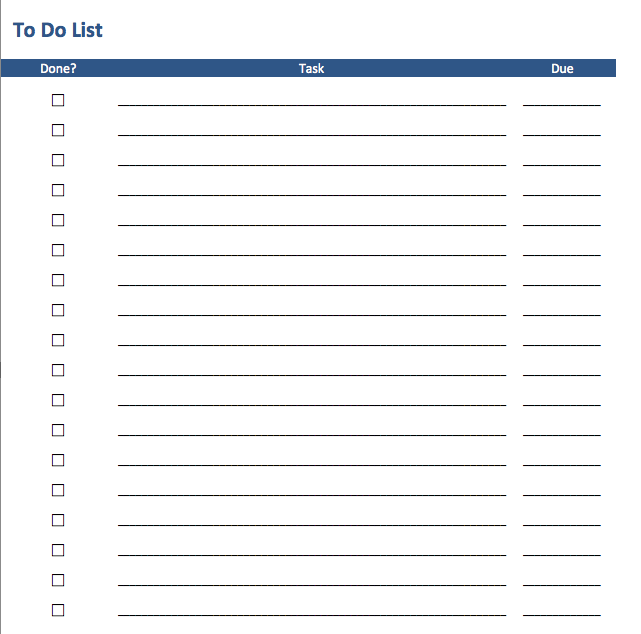 Printable To Do List With Checkboxes | shop fresh