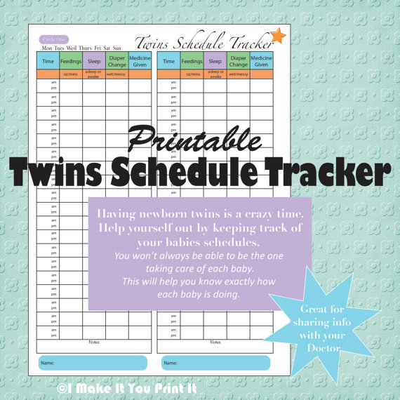 Twins Printable Schedule