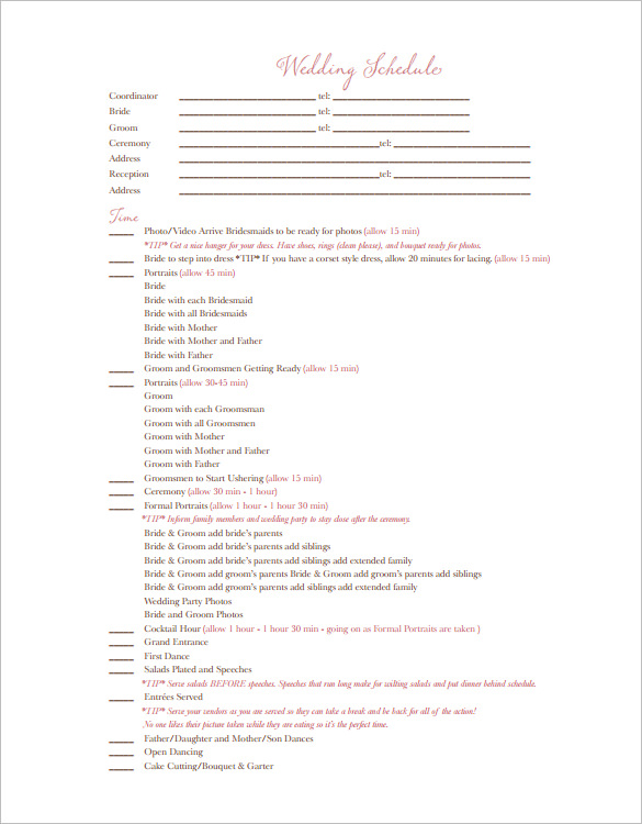 29+ Wedding Timeline Template  Word, Excel, PDF, PSD, Vector EPS 
