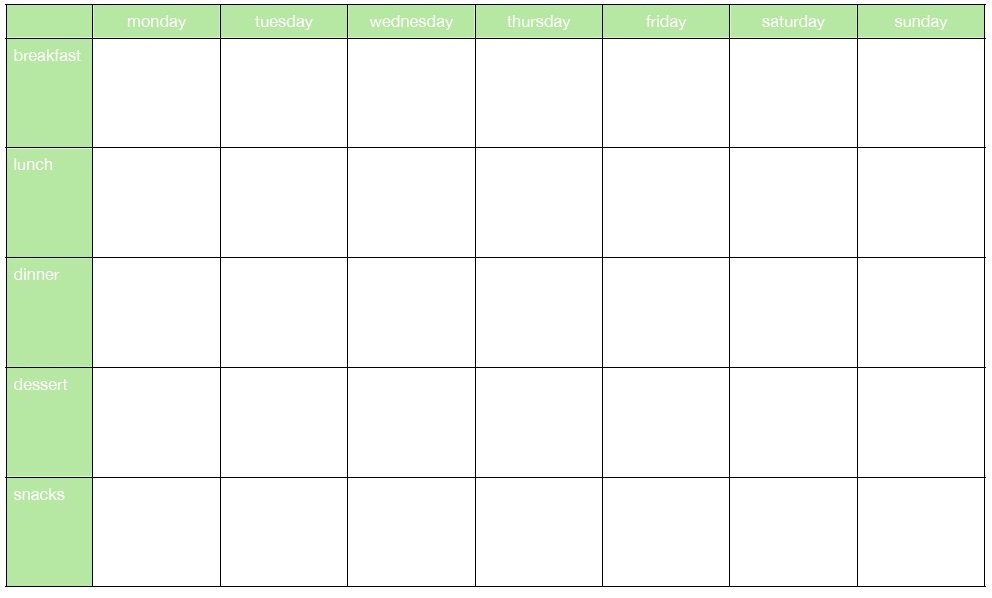 Weekly Meal Planner | Free Printable