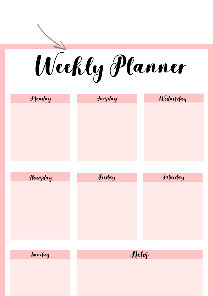 Printable Weekly Planner Pdf 