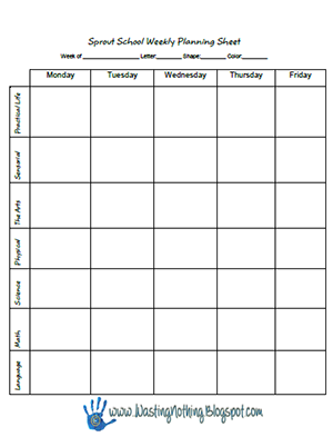 Wasting Nothing: Sprout School Planner Printable