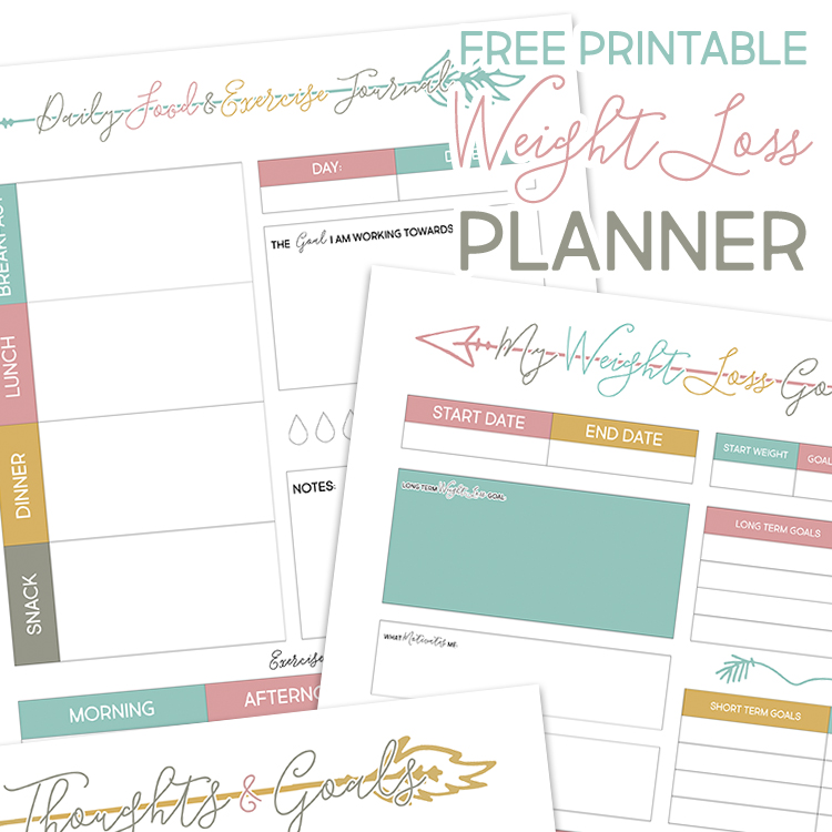 Free Printable Weight Loss Planner   The Cottage Market