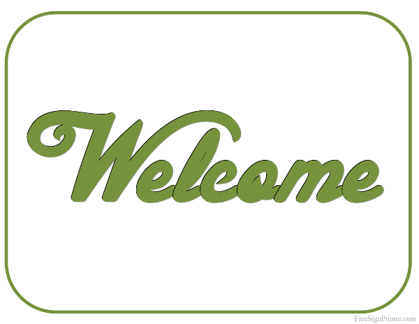 Printable Welcome Sign