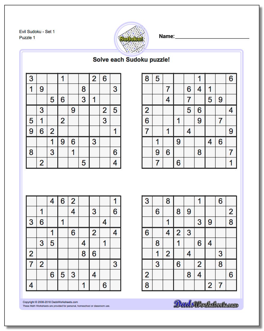 Puzzle Sudoku Printable Shop Fresh
