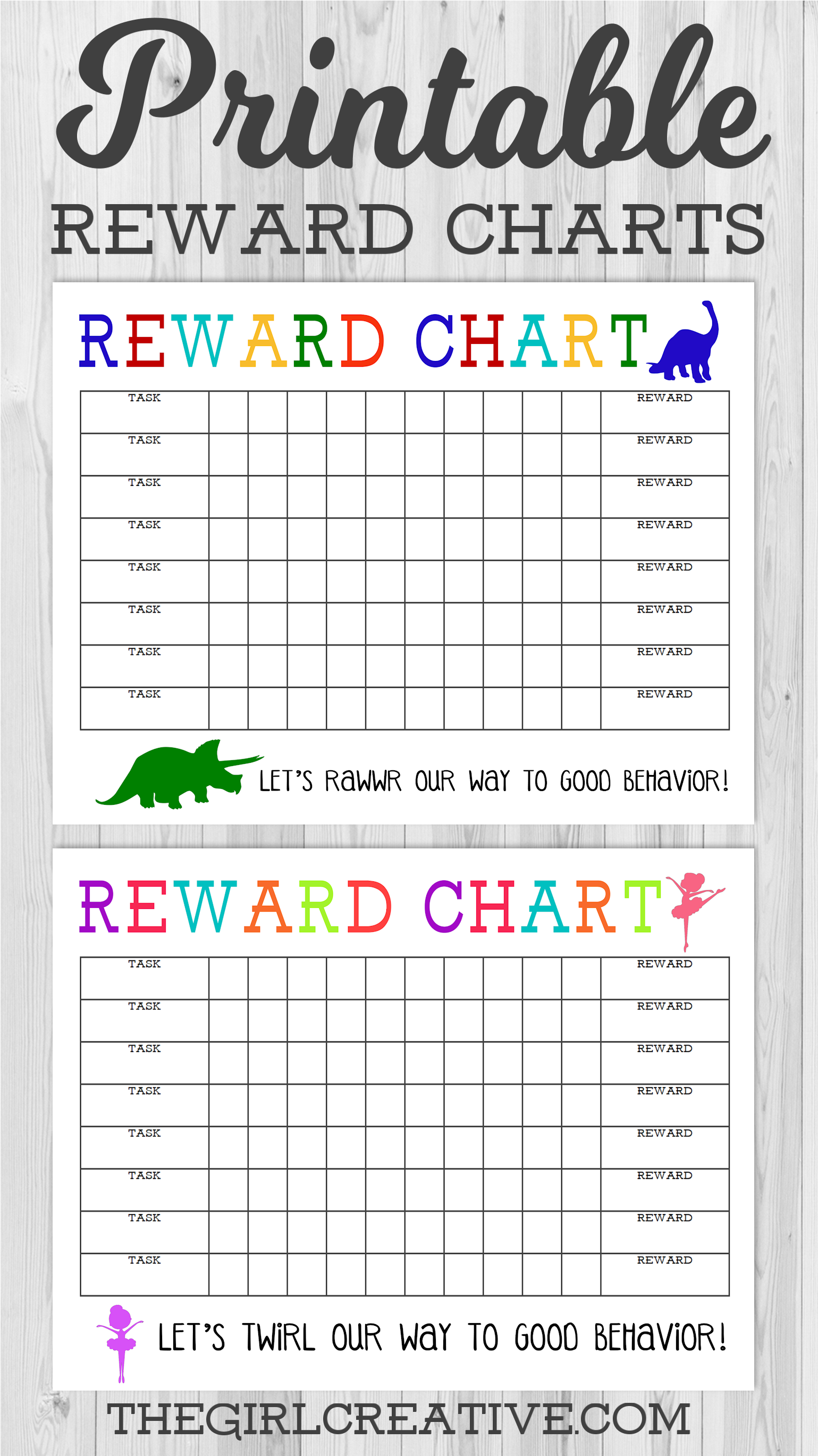 Printable Reward Chart   The Girl Creative