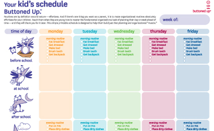 FREE Printable Weekly Schedule | thing's that caught my eye 6 
